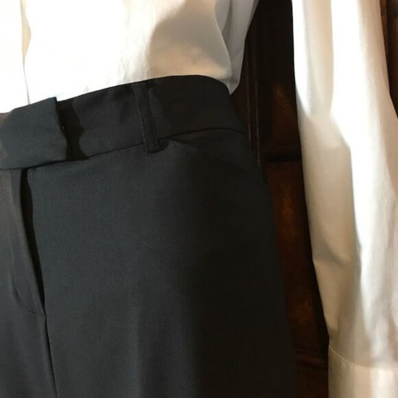 NWOT Anne Klein Montreal Manor Black Wool Blend Angle Pocket Straight Trouser - Picture 6 of 10